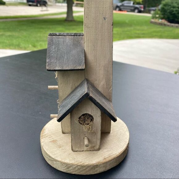 Lighthouse Decor Figurine Faux Birdhouse Knickknack - Picture 4 of 7